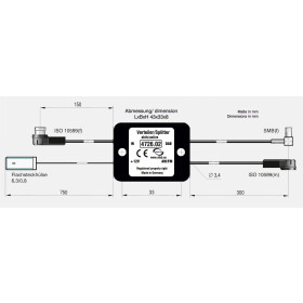 DAB/ FM Aktivsplitter - Frequenzweiche - ISO/SMB - 4726.02