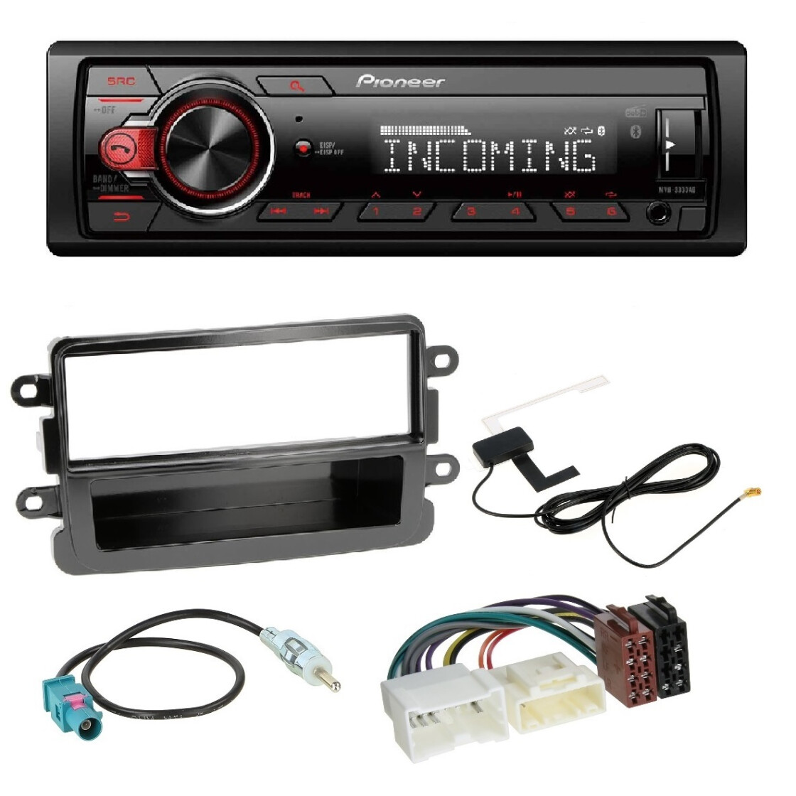 DSX PIONEER Bluetooth USB passend für Peugeot 206 / 206CC DAB+ Antenne  Autoradio (Digitalradio (DAB), UKW, Bluetooth, USB, 50,00 W)